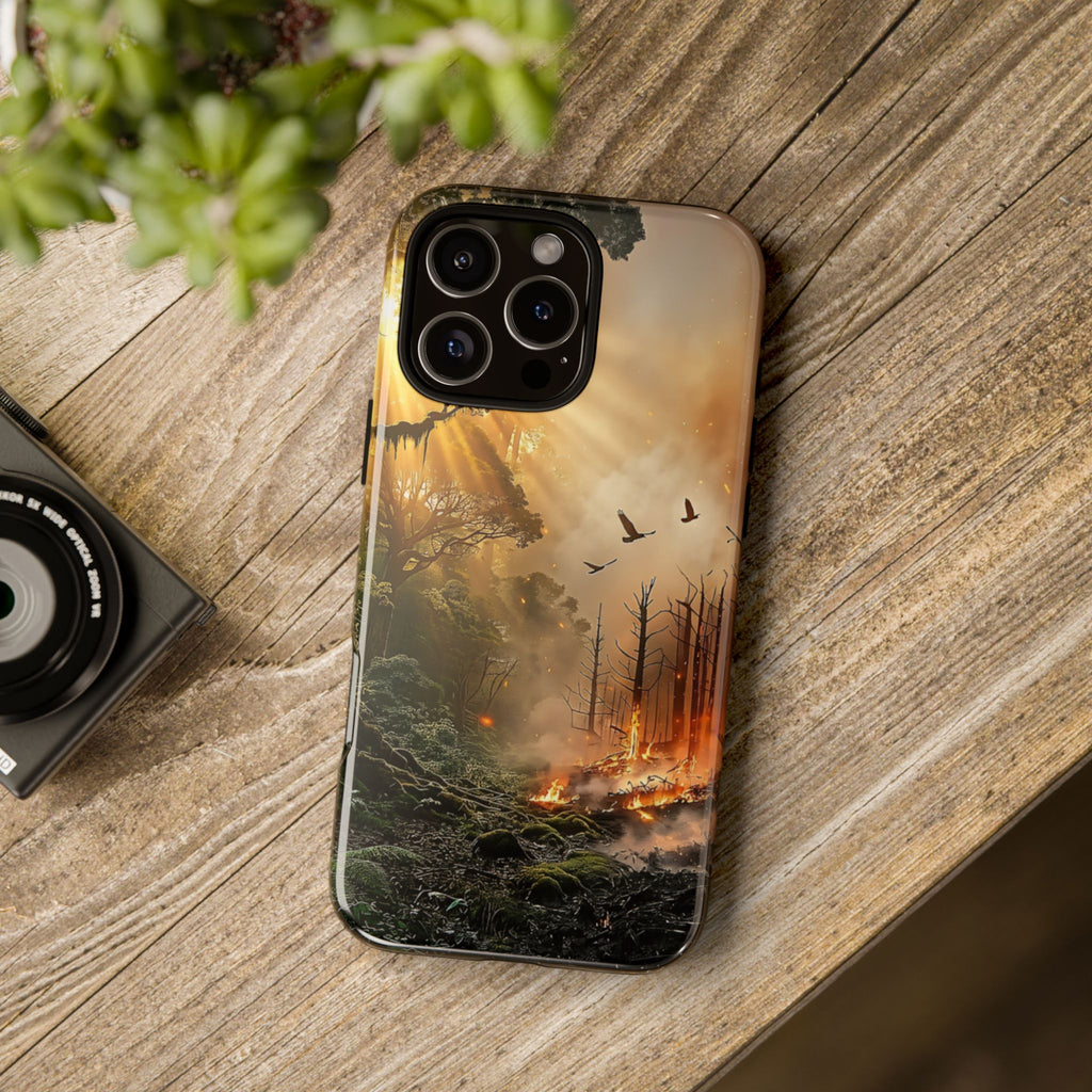 Contrasting Nature/Fire Art - Phone Case