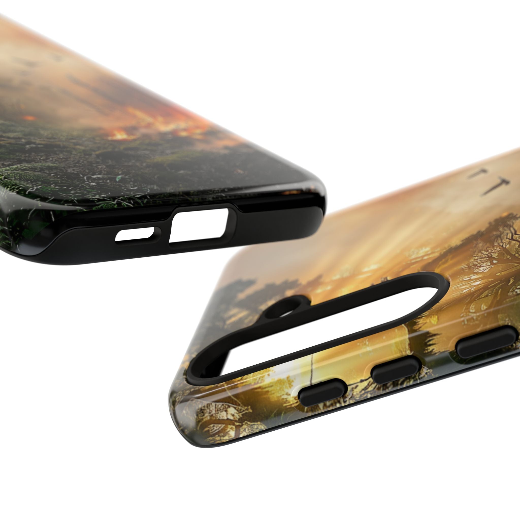 Contrasting Nature/Fire Art - Phone Case