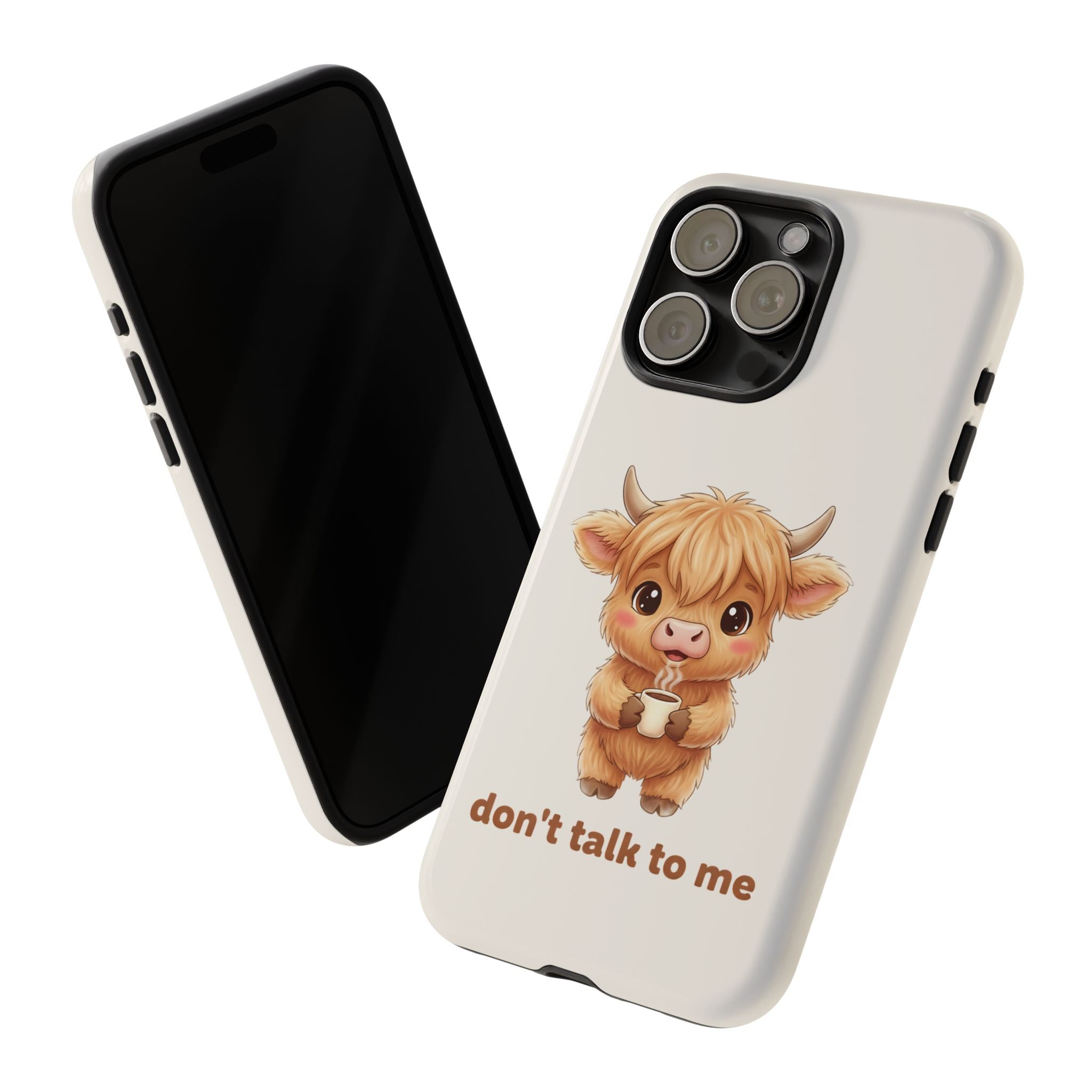Highland Cow Phone Case — Don’t Talk to Me Design