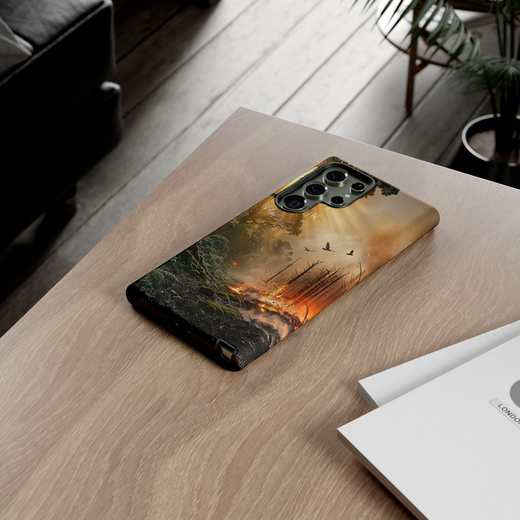 Contrasting Nature/Fire Art - Phone Case