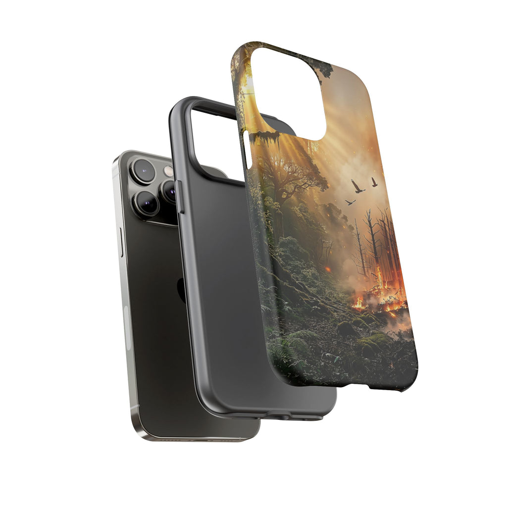 Contrasting Nature/Fire Art - Phone Case