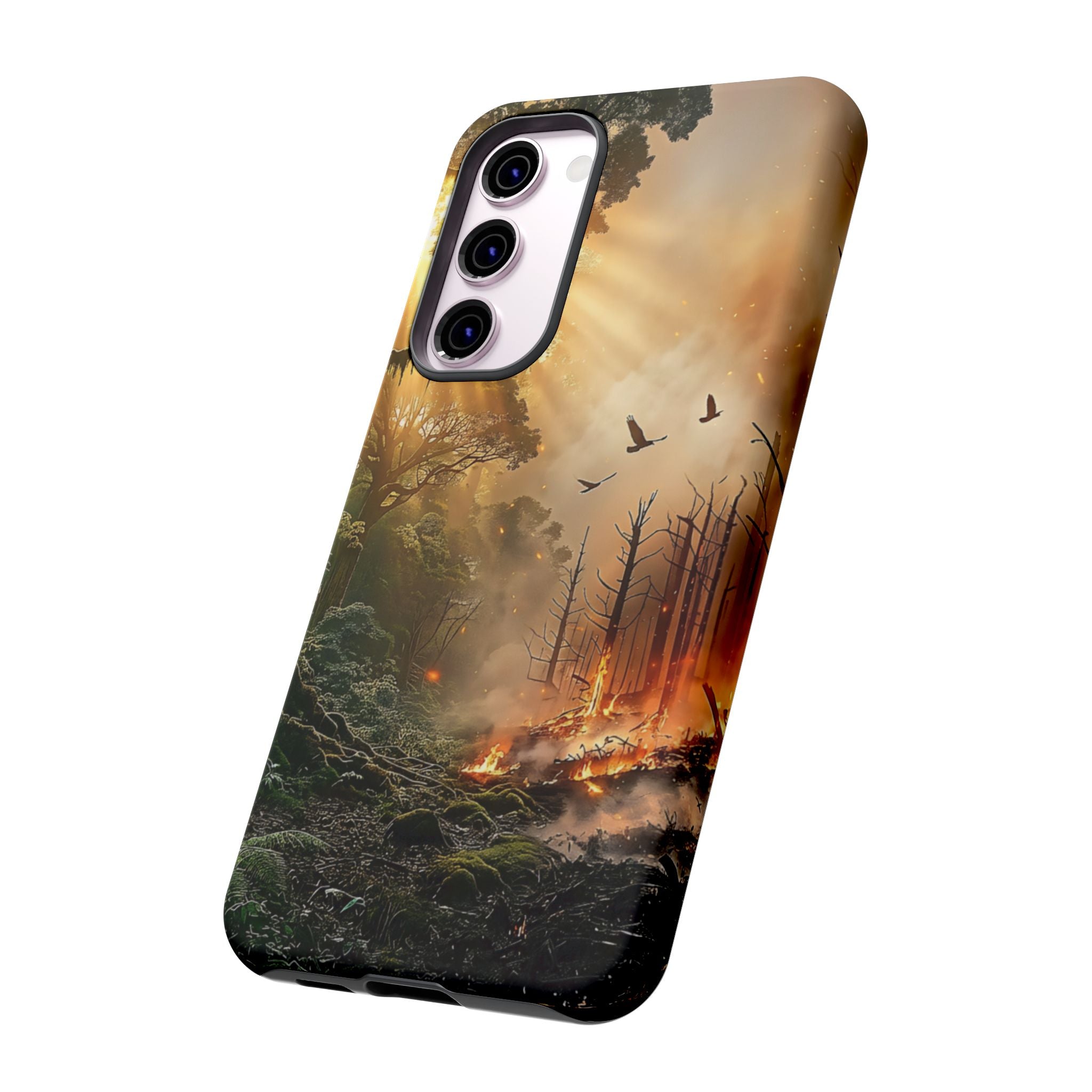 Contrasting Nature/Fire Art - Phone Case