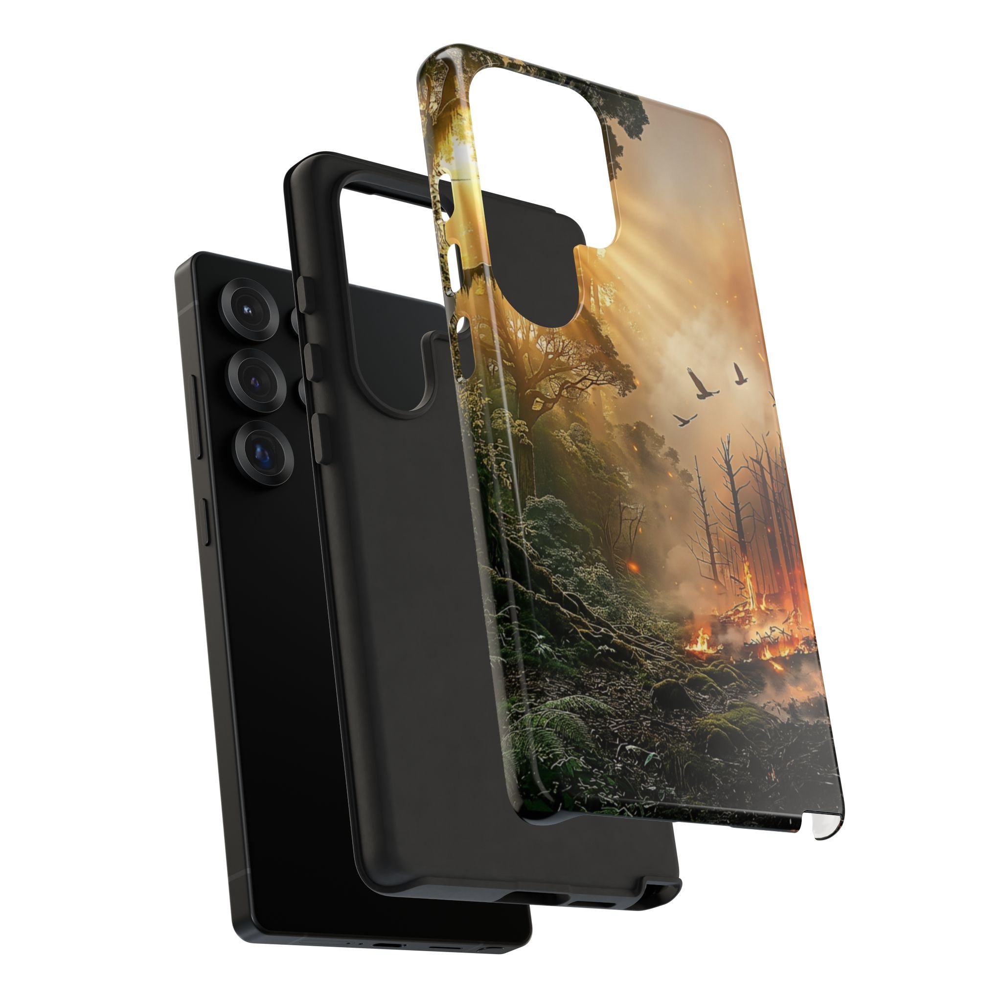 Contrasting Nature/Fire Art - Phone Case