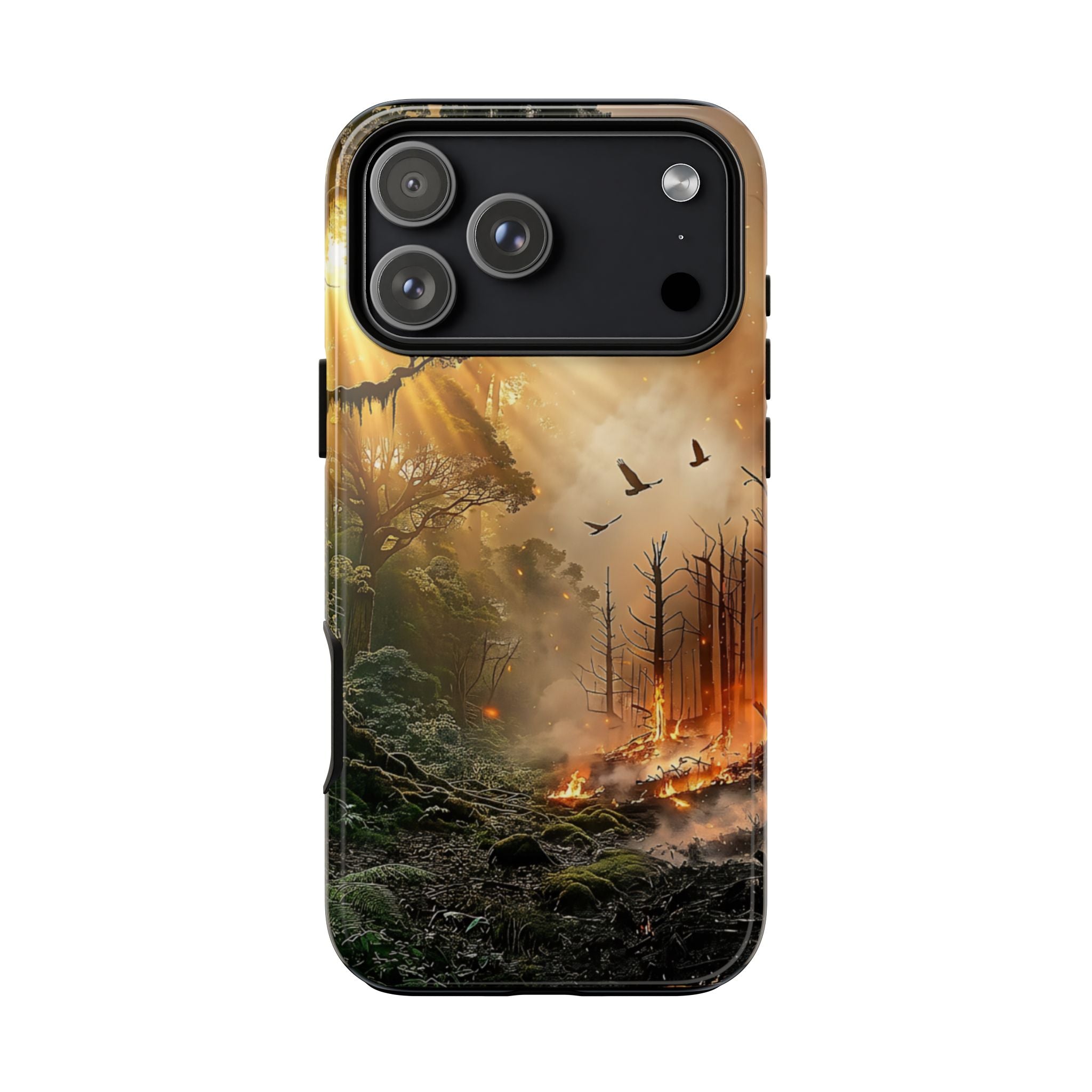 Contrasting Nature/Fire Art - Phone Case