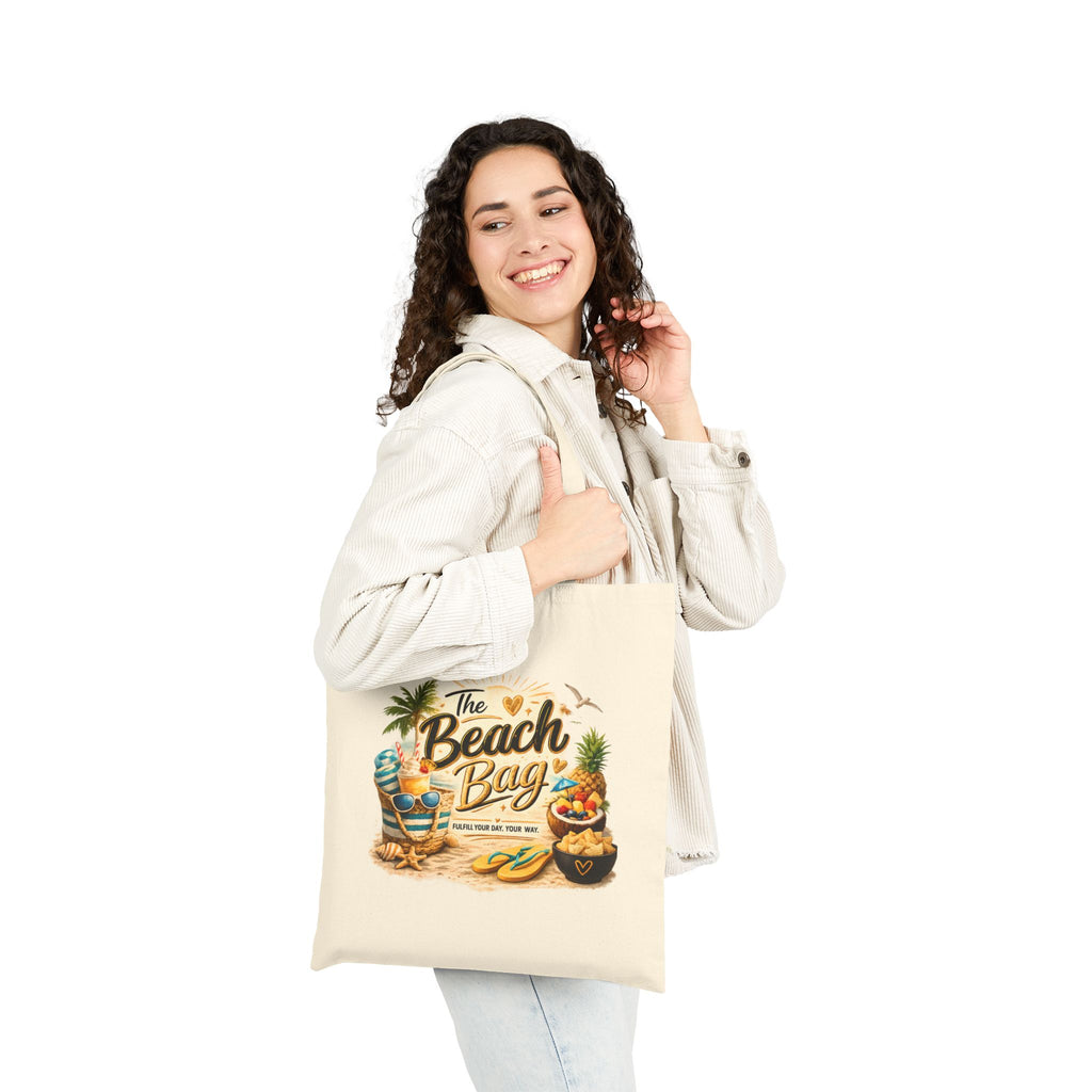 Tote Bag — "The Beach Bag" Cotton Canvas Grocery & Market Tote